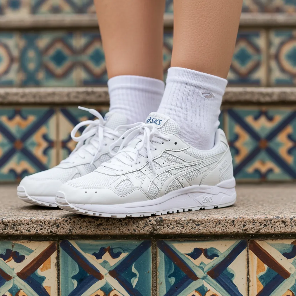 stylish white sneakers 7710