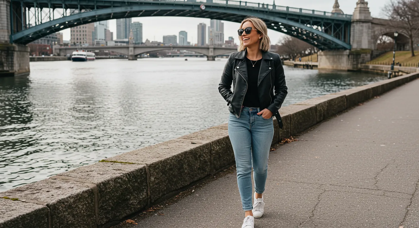travel leather jacket 7864